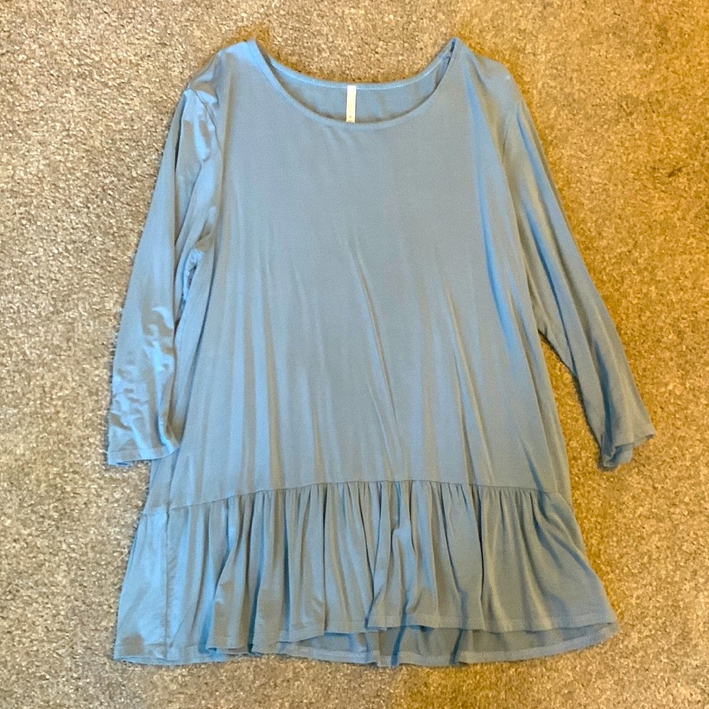 Light blue(ish) peplum tunic, size small
